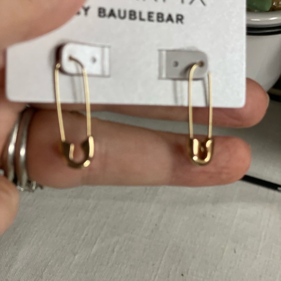 BaubleBar Jewelry - BaubleBar Gold-Tone Safety Pin Earrings